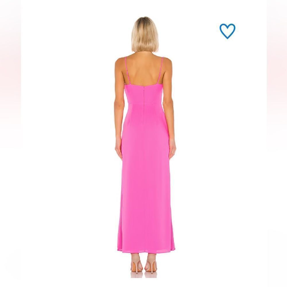 Superdown Addison maxi dress pink fuschia slip dress side slit Revolve Sz S - Picture 4 of 11